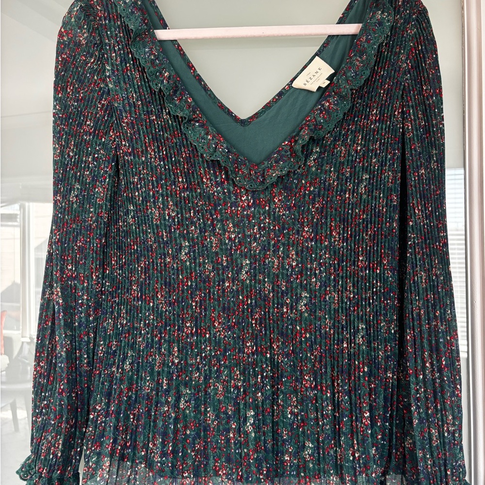 Floral Green Top
